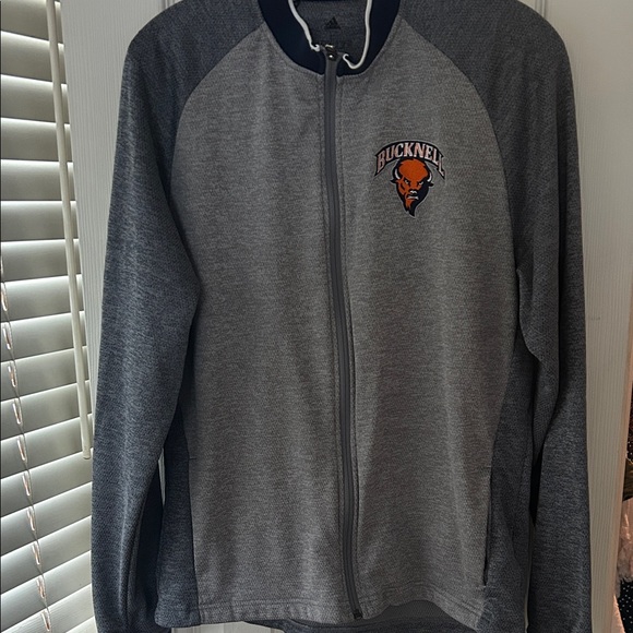 Adidas Bucknell Dark Gray Zip-Up Sweater - Picture 1 of 2